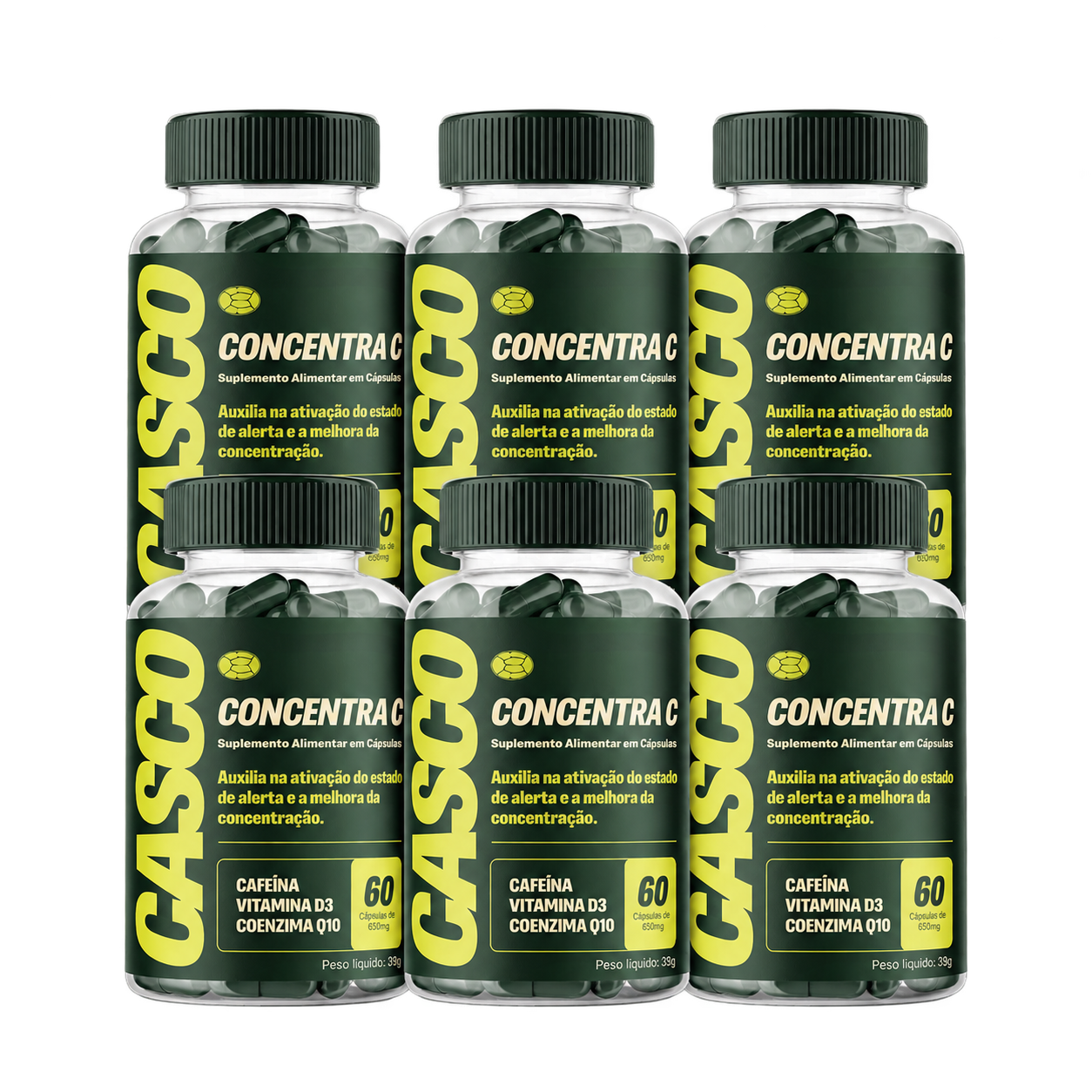 Kit com 6 potes de Concentra C